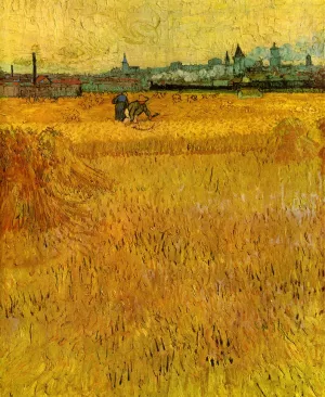 Arles: View from the Wheat Fields Oil painting by Vincent van Gogh