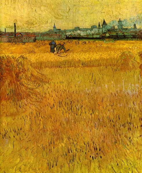 Main Product Photo of Arles: View from the Wheat Fields Painting by Vincent van Gogh