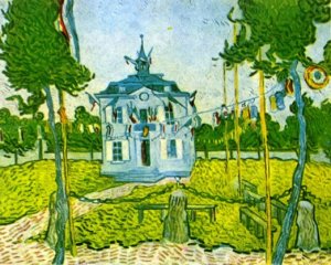 Auvers Town Hall in 14 July 1890 by Vincent van Gogh Oil Painting