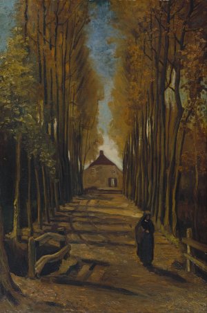 Avenue of Poplars in Autumn by Vincent van Gogh Oil Painting