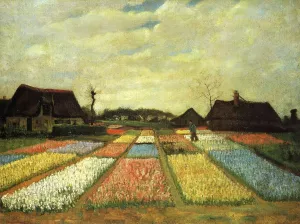 Bulb Fields also known as Flower Beds in Holland Oil painting by Vincent van Gogh