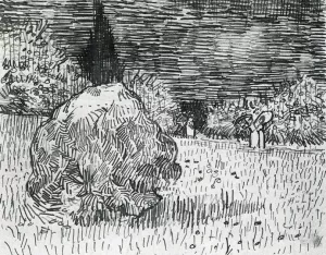 Bush in the Park at Arles; The Poet's Garden II by Vincent van Gogh Oil Painting