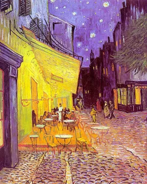 Cafe Terrace at Night by Vincent van Gogh - Oil Painting Reproduction