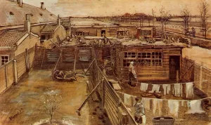 Carpenter's Workshop, Seen from the Artist's Studio by Vincent van Gogh - Oil Painting Reproduction