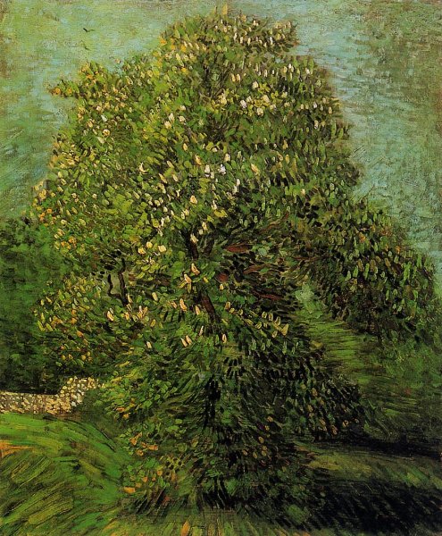 Main Product Photo of Chestnut Tree in Bloom Painting by Vincent van Gogh