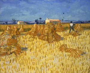 Corn Harvest in Provence by Vincent van Gogh Oil Painting