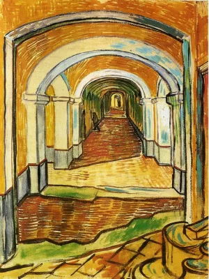 Corridor in Saint-Paul Hospital by Vincent van Gogh - Oil Painting Reproduction
