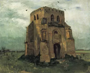 Country Churchyard and Old Church Tower by Vincent van Gogh - Oil Painting Reproduction