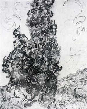 Cypresses II Oil painting by Vincent van Gogh