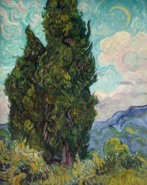Cypresses by Vincent van Gogh Oil Painting