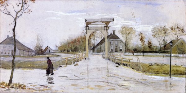 Main Product Photo of Drawbridge in Nieuw-Amsterdam Painting by Vincent van Gogh