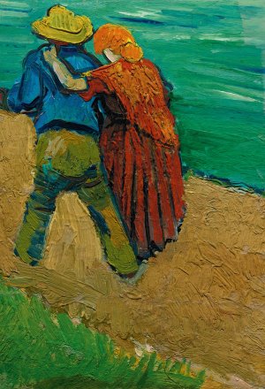 Eglogue En Provence - Un Couple D'amoureux by Vincent van Gogh Oil Painting