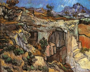 Entrance to a Quarry Near Saint-Remy Oil painting by Vincent van Gogh