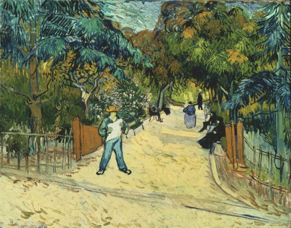 Entrance to the Public Gardens in Arle by Vincent van Gogh - Hand-Painted Oil Painting Reproduction