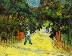 Entrance to the Public Park in Arles by Vincent van Gogh - Oil Painting Reproduction