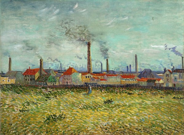 Factories at Clichy  by Vincent van Gogh - Hand-Painted Oil Painting Reproduction