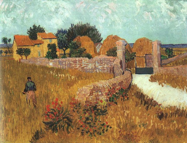 Farmhouse in Provence by Vincent van Gogh - Hand-Painted Oil Painting Reproduction