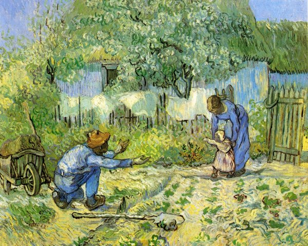 Main Product Photo of First Steps after Millet Painting by Vincent van Gogh