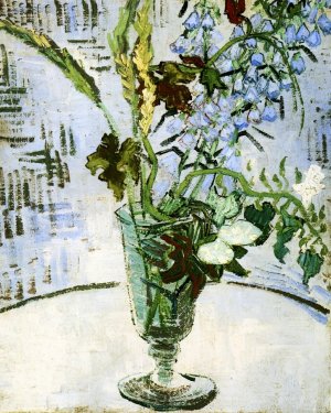 Flowers in a Vase by Vincent van Gogh Oil Painting