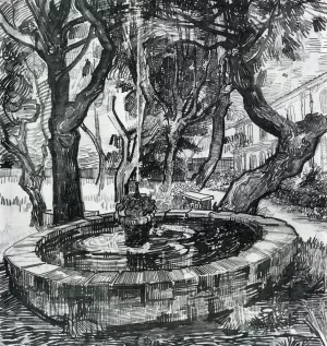 Fountain in the Garden of Saint-Paul Hospital by Vincent van Gogh Oil Painting