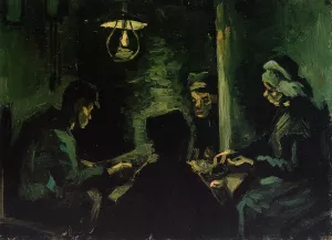 Four Peasants at a Meal (also known as Study for 'The Potato Eaters') by Vincent van Gogh Oil Painting