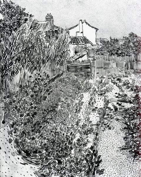 Garden with Flowers by Vincent van Gogh - Hand-Painted Oil Painting Reproduction