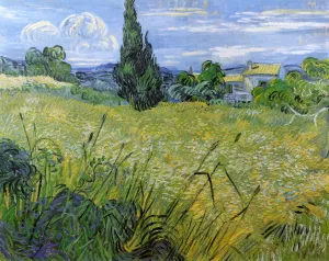 Green Wheat Field with Cypress by Vincent van Gogh Oil Painting