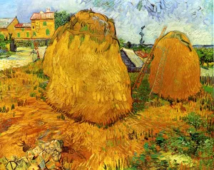Haystacks in Provence Oil painting by Vincent van Gogh