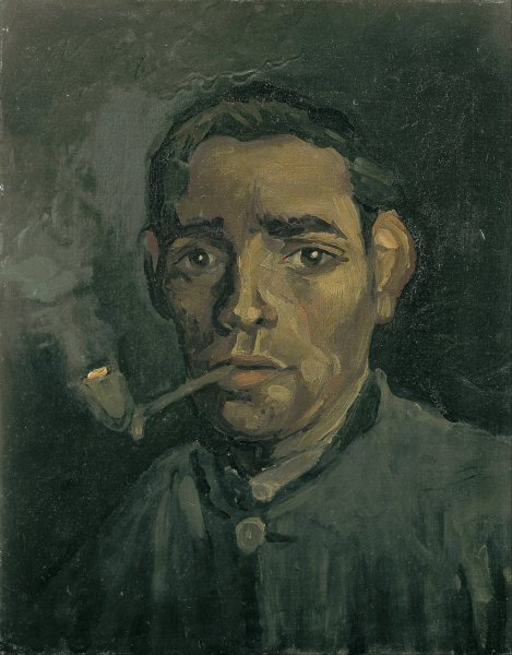 Head Of A Man by Vincent van Gogh - Hand-Painted Oil Painting Reproduction