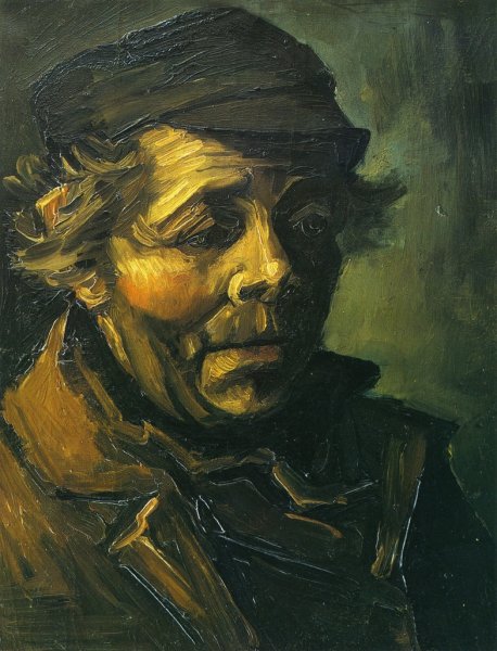 Head of a Peasant study for The Potato Eaters by Vincent van Gogh - Hand-Painted Oil Painting Reproduction