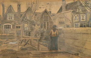 Houses Seen From The Back Window Of Sien's Mother's House by Vincent van Gogh Oil Painting