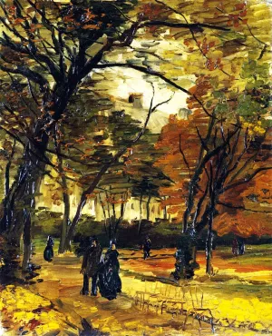 In the Bois de Boulogne by Vincent van Gogh - Oil Painting Reproduction