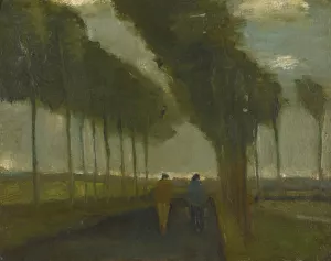 L'allee Aux Deux Promeneurs by Vincent van Gogh Oil Painting