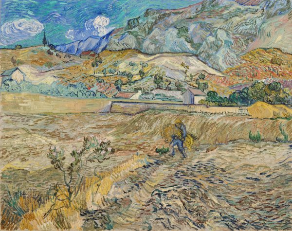 Landscape at Saint-Remy  by Vincent van Gogh - Hand-Painted Oil Painting Reproduction