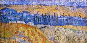 Landscape in the Rain by Vincent van Gogh - Oil Painting Reproduction