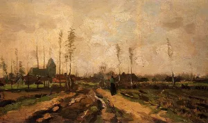 Landscape with Church and Farms by Vincent van Gogh Oil Painting