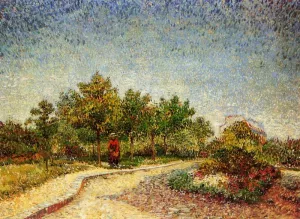 Lane in Voyer d'Argenson Park at Asnieres painting by Vincent van Gogh