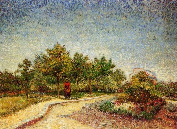 Lane in Voyer d'Argenson Park at Asnieres by Vincent van Gogh - Hand-Painted Oil Painting Reproduction