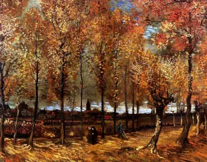 Lane with Poplars by Vincent van Gogh - Oil Painting Reproduction