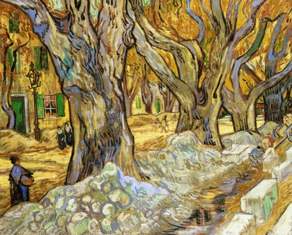 Large Plane Trees by Vincent van Gogh - Hand-Painted Oil Painting Reproduction