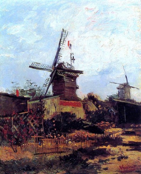 Main Product Photo of Le Moulin de Blute-Fin Painting by Vincent van Gogh