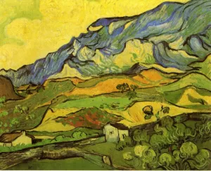 Les Alpilles, Mountain Landscape Near South-Reme painting by Vincent van Gogh