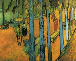 Les Alychamps, Autumn by Vincent van Gogh - Oil Painting Reproduction