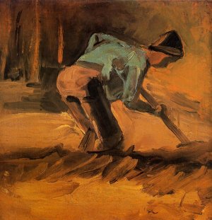 Man Digging by Vincent van Gogh Oil Painting