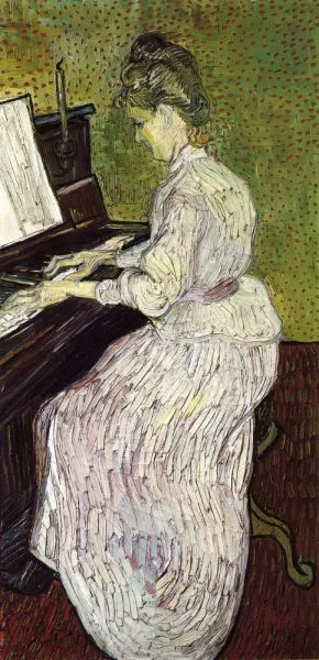 Marguerite Gachet at the Piano by Vincent van Gogh - Oil Painting Reproduction