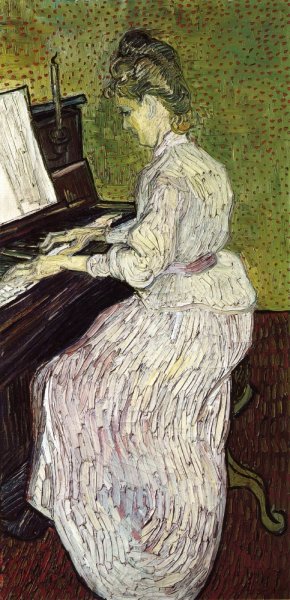 Main Product Photo of Marguerite Gachet at the Piano Painting by Vincent van Gogh