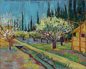 Orchard Bordered by Cypresses by Vincent van Gogh Oil Painting