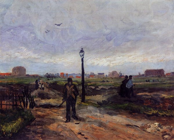 Outskirts of Paris by Vincent van Gogh - Hand-Painted Oil Painting Reproduction