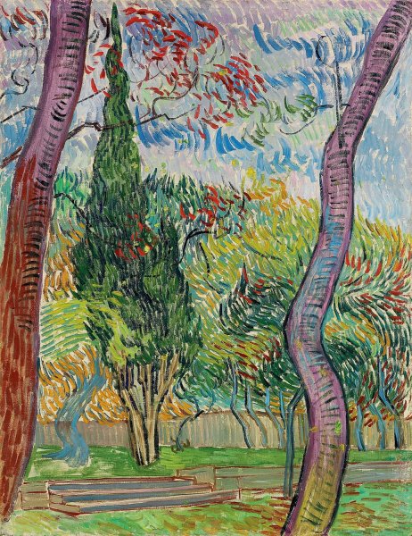Parc de l'hopital Saint-Paul  by Vincent van Gogh - Hand-Painted Oil Painting Reproduction