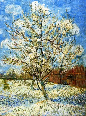 Peach Trees in Blossom by Vincent van Gogh - Oil Painting Reproduction